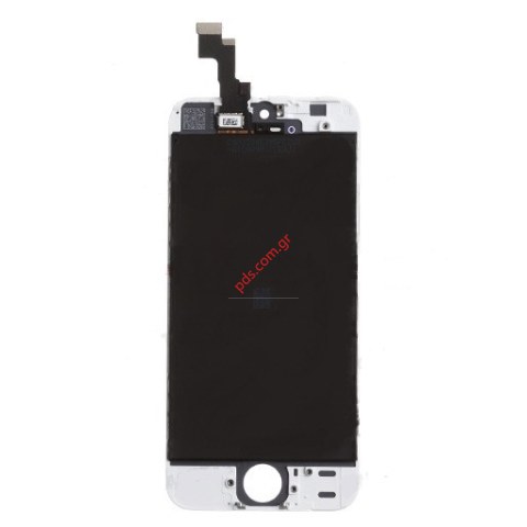 Οθόνη σετ LCD Display OEM iPhone 5S A1453 White (No parts) με το εξωτερικό τζάμι με την αφή σε λευκό χρώμα 