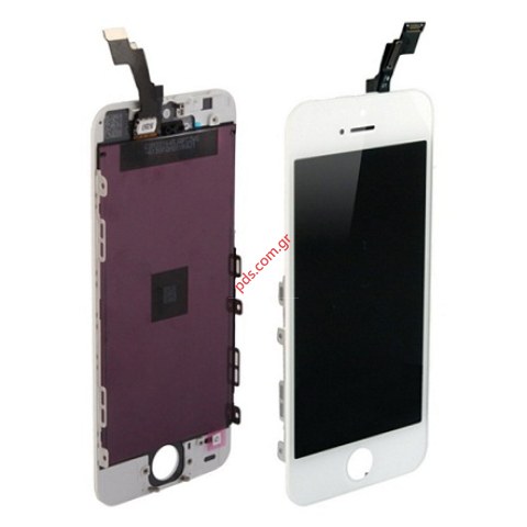 Οθόνη σετ LCD Display OEM iPhone 5S A1453 White (No parts) με το εξωτερικό τζάμι με την αφή σε λευκό χρώμα  Οθόνη σετ LCD Display OEM iPhone 5S A1453 White (No parts) με το εξωτερικό τζάμι με την αφή σε λευκό χρώμα