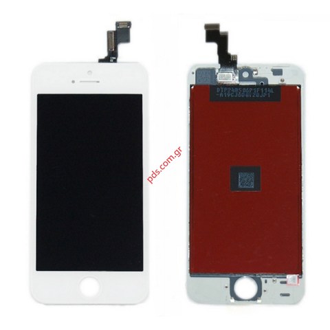 Οθόνη σετ LCD (TM/AAA) Display iPhone 5S White (No parts) με το εξωτερικό τζάμι με την αφή σε λευκό χρώμα  Οθόνη σετ LCD (TM/AAA) Display iPhone 5S White (No parts) με το εξωτερικό τζάμι με την αφή σε λευκό χρώμα