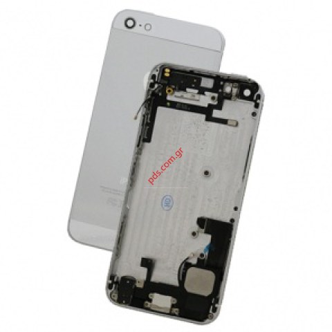 Πίσω καπάκι iPhone 5S Silver με εξαρτήματα σε ασημί χρώμα Πίσω καπάκι iPhone 5S Silver με εξαρτήματα σε ασημί χρώμα