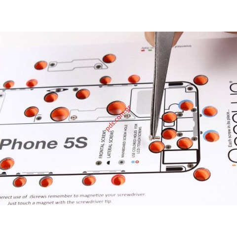 Βάση για τις βίδες iSCREW iPhone 5s για οργανωμένο επίπεδο επισκευής