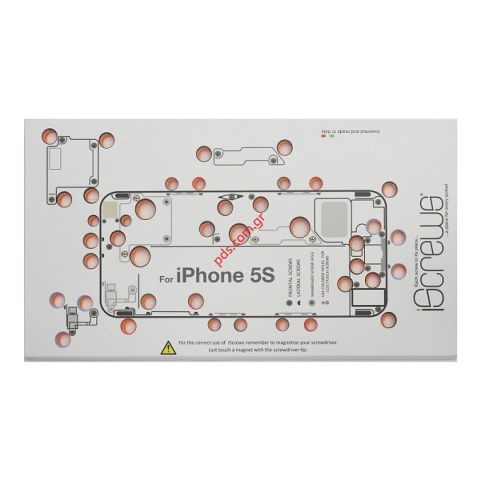 Βάση για τις βίδες iSCREW iPhone 5s για οργανωμένο επίπεδο επισκευής Βάση για τις βίδες iSCREW iPhone 5s για οργανωμένο επίπεδο επισκευής