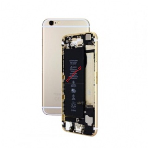 Πίσω καπάκι (OEM) iPhone 6 4.7 Gold με εξαρτήματα σε χρυσό χρώμα.  Πίσω καπάκι (OEM) iPhone 6 4.7 Gold με εξαρτήματα σε χρυσό χρώμα.