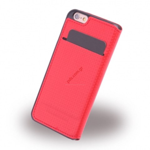 Θήκη Ferrari τύπου βιβλίου κόκκινο για iPhone 6, 6s Carbon Red Racing