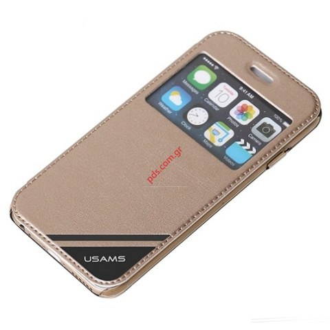 Θήκη Flip Book S-View USAMS iPHONE 6 4.7 Gold Viva (BLISTER) Θήκη Flip Book S-View USAMS iPHONE 6 4.7 Gold Viva (BLISTER)