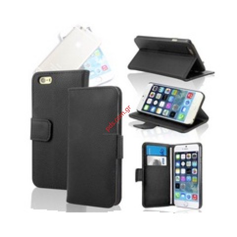Θήκη με πορτάκι Flip Book Apple iPhone 6 Black σε μαύρο χρώμα (4.7 inch) Θήκη με πορτάκι Flip Book Apple iPhone 6 Black σε μαύρο χρώμα (4.7 inch)