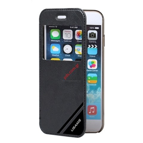 Θήκη με πορτάκι S-View USAMS iPHONE 6 4.7 Black Viva flip book (BLISTER) Θήκη με πορτάκι S-View USAMS iPHONE 6 4.7 Black Viva flip book (BLISTER)