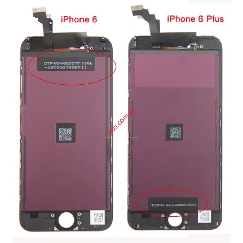 Οθόνη Set LCD (ESR) iPhone 6 Plus 5.5inch Black TD-LTE A1524, A1593 σε μαύρο χρώμα.