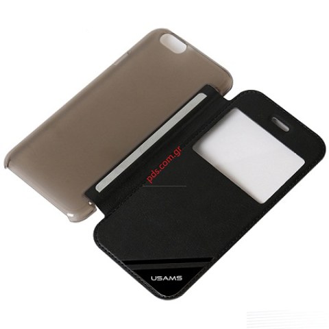 Case flip book S-View USAMS iPHONE 6 Plus 5.5 Black Viva (BLISTER)