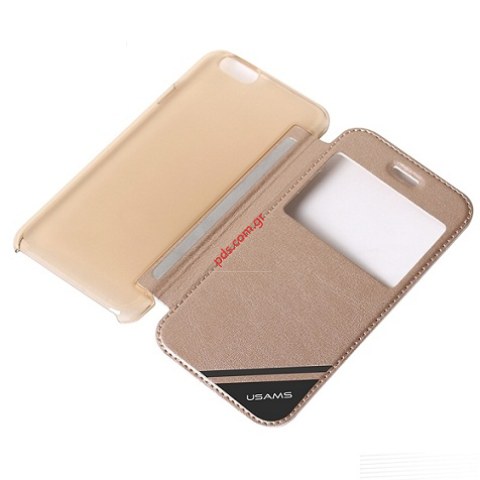 Case flip book S-View USAMS iPHONE 6 Plus 5.5 Gold Viva (BLISTER)
