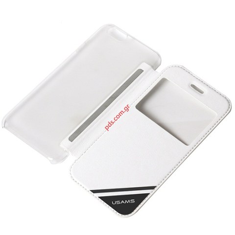 Case flip book S-View USAMS iPHONE 6 Plus 5.5 White Viva (BLISTER)