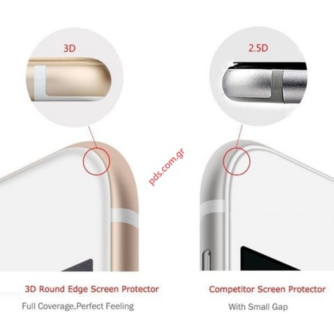 Προστατευτικό τζάμι iPhone 7 (4.7) White Nilkin 3D AP+ PRO σε λευκό χρώμα Super Clear 0,3mm.