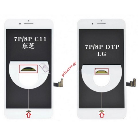 Οθόνη σετ iPhone 7 Plus 5.5 inch White ORIGINAL DTP/C3F  σε λευκό χρώμα (A1661, A1784, A1785 Japan*) Display with touch screen digitizer