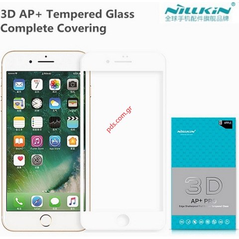 Tempered glass film Super Clear 9H iPhone 7 Plus (5.5) White Nillkin 3D AP+ PRO 3D 0,3mm. Tempered glass film Super Clear 9H iPhone 7 Plus (5.5) White Nillkin 3D AP+ PRO 3D 0,3mm.