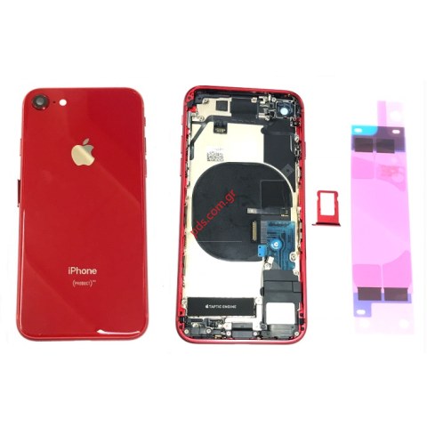 Πίσω καπάκι (OEM) Black iPhone 8 A1864 W/PARTS Red σε κόκκινο χρώμα με εξαρτήματα Πίσω καπάκι (OEM) Black iPhone 8 A1864 W/PARTS Red σε κόκκινο χρώμα με εξαρτήματα