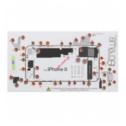Βάση για τις βίδες iSCREW iPhone 8 για οργανωμένο επίπεδο επισκευής Βάση για τις βίδες iSCREW iPhone 8 για οργανωμένο επίπεδο επισκευής