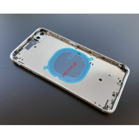 Πίσω καπάκι iPhone 8 PLUS (H.Q) Silver with small parts σε ασημί χρώμα Bulk