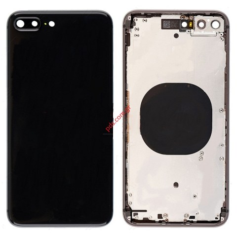 Πίσω καπάκι (OEM) Black iPhone 8 Plus W/PARTS σε μαύρο χρώμα με εξαρτήματα