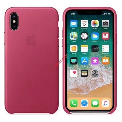 Γνήσια θήκη back leather case iPhone X/XS (MQTJ2ZM/A) Pink σε ροζ χρώμα BLISTER Γνήσια θήκη back leather case iPhone X/XS (MQTJ2ZM/A) Pink σε ροζ χρώμα BLISTER