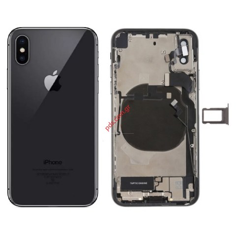 Γνήσιο πίσω καπάκι Apple iPhone X 5.8 (PULLED) EU Black (Models A1865, A1901, A1902) με εξαρτήματα σε μαύρο χρώμα NO BATTERY