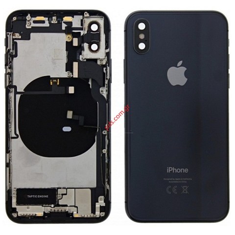 Γνήσιο πίσω καπάκι Apple iPhone X 5.8 (PULLED) EU Black (Models A1865, A1901, A1902) με εξαρτήματα σε μαύρο χρώμα NO BATTERY Γνήσιο πίσω καπάκι Apple iPhone X 5.8 (PULLED) EU Black (Models A1865, A1901, A1902) με εξαρτήματα σε μαύρο χρώμα NO BATTERY