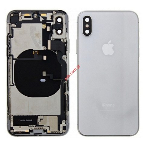 Γνήσιο πίσω καπάκι Apple iPhone X  (PULLED) White (Models A1865, A1901, A1902) σε Λευκό χρώμα NO BATTERY Γνήσιο πίσω καπάκι Apple iPhone X  (PULLED) White (Models A1865, A1901, A1902) σε Λευκό χρώμα NO BATTERY