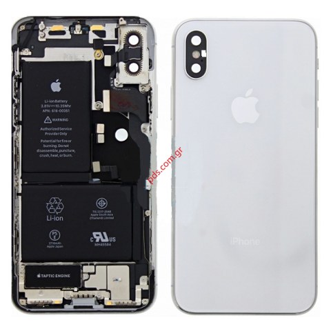 Γνήσιο πίσω καπάκι Apple iPhone X White (PULLED) FULL w/BATTERY Models A1865, A1901, A1902 με μπαταρία σε Λευκό χρώμα. Γνήσιο πίσω καπάκι Apple iPhone X White (PULLED) FULL w/BATTERY Models A1865, A1901, A1902 με μπαταρία σε Λευκό χρώμα.