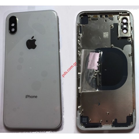 Καπάκι μπαταρίας iPhone X White (OEM) W/Parts με εξαρτήματα σε λευκό χρώμα Καπάκι μπαταρίας iPhone X White (OEM) W/Parts με εξαρτήματα σε λευκό χρώμα