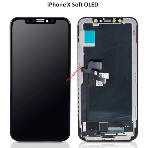 Οθόνη σετ (OLED/SOFT) iPhone X (10) 5.8 inch (Models A1865, A1901, A1902) σε μαύρο χρώμα Display with touch screen digitizer. Οθόνη σετ (OLED/SOFT) iPhone X (10) 5.8 inch (Models A1865, A1901, A1902) σε μαύρο χρώμα Display with touch screen digitizer.