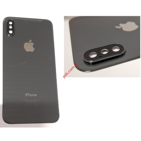 Πίσω καπάκι μπαταρίας (OEM) iPhone X Black (w/camera len) σε μαύρο χρώμα Πίσω καπάκι μπαταρίας (OEM) iPhone X Black (w/camera len) σε μαύρο χρώμα