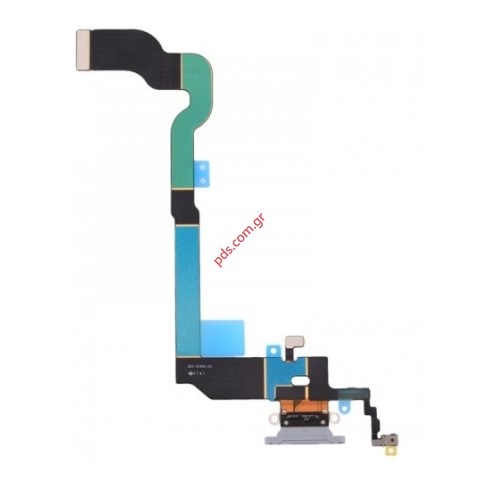Ταινία φόρτισης (OEM) iPhone X White Charging Port Lighting 8 pin jack