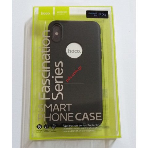 Case iPhone X/XS TPU HOCO Fascination Series in Black color (blister)