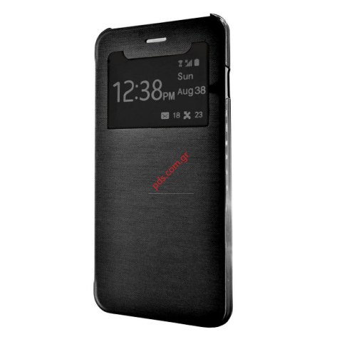 Θήκη τύπου βιβλίου με παράθυρο iPHONE X/XS 5.8 inch Book Flip stand Wallet Diary Black σε μαύρο χρώμα Θήκη τύπου βιβλίου με παράθυρο iPHONE X/XS 5.8 inch Book Flip stand Wallet Diary Black σε μαύρο χρώμα
