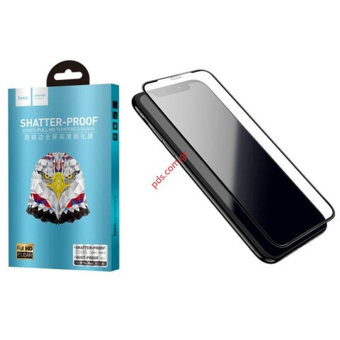Ανθεκτικό Τζάμι προστασίας iPhone XR, iPhone 11 Hoco Shatterproof Edges Full Screen HD 9H  Μαύρο Ανθεκτικό Τζάμι προστασίας iPhone XR, iPhone 11 Hoco Shatterproof Edges Full Screen HD 9H  Μαύρο
