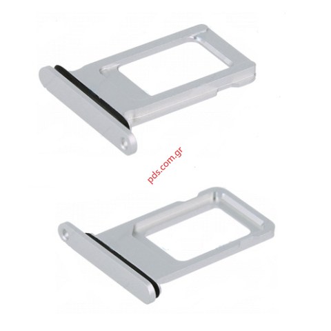 Γνήσια θυρίδα κάρτσς SIM Apple iPhone XR White silver Dual Sim Tray  Γνήσια θυρίδα κάρτσς SIM Apple iPhone XR White silver Dual Sim Tray