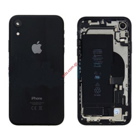 Γνήσιο πίσω καπάκι iPhone XR (PULLED ) Black Full parts W/BATTERY σε μαύρο χρώμα με εξαρτήματα Γνήσιο πίσω καπάκι iPhone XR (PULLED ) Black Full parts W/BATTERY σε μαύρο χρώμα με εξαρτήματα