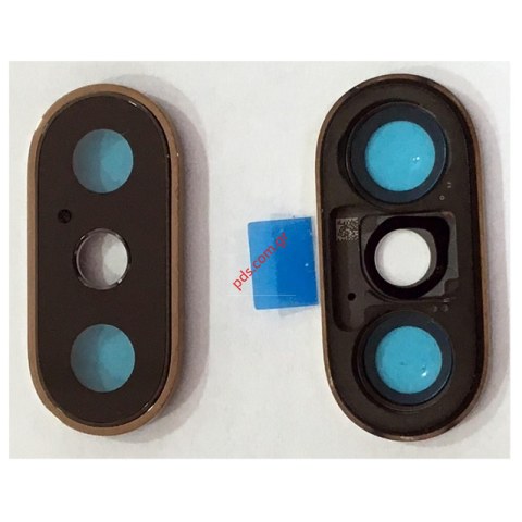 Πίσω τζαμάκι κάμερας σετ Gold ring iPhone XS/MAX για το χρυσό χρώμα Πίσω τζαμάκι κάμερας σετ Gold ring iPhone XS/MAX για το χρυσό χρώμα