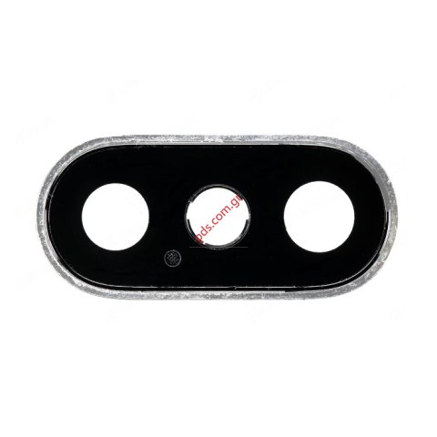Πίσω τζαμάκι κάμερας σετ silver ring iPhone XS/MAX για το ασημί χρώμα Πίσω τζαμάκι κάμερας σετ silver ring iPhone XS/MAX για το ασημί χρώμα