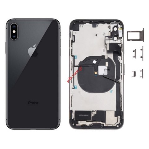 Γνήσιο πίσω καπάκι Apple iPhone XS MAX 6.5inch Black (PULLED) middle back battery cover frame including some parts σε μαύρο χρώμα NO BATTERY Γνήσιο πίσω καπάκι Apple iPhone XS MAX 6.5inch Black (PULLED) middle back battery cover frame including some parts σε μαύρο χρώμα NO BATTERY