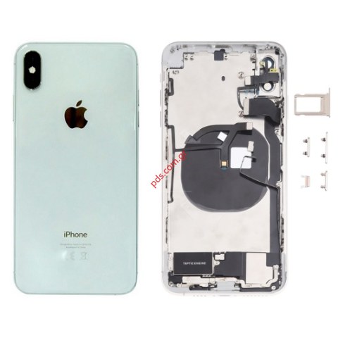 Γνήσιο πίσω καπάκι iPhone XS MAX 6.5inch White (PULLED) middle back battery cover frame including some parts σε λευκό χρώμα NO BATTERY Γνήσιο πίσω καπάκι iPhone XS MAX 6.5inch White (PULLED) middle back battery cover frame including some parts σε λευκό χρώμα NO BATTERY
