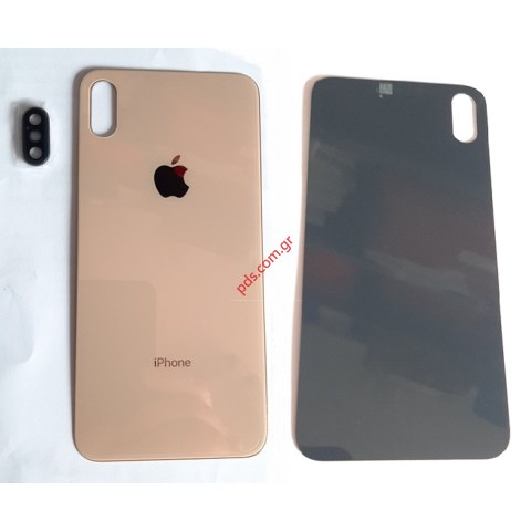 Πίσω καπάκι H.Q iPhone XS MAX 6.5inch Gold (W/ CAMERA LEN) σε χρυσό χρώμα (ΠΑΡΑΔΟΣΗ ΣΕ 30 ΗΜΕΡΕΣ)
