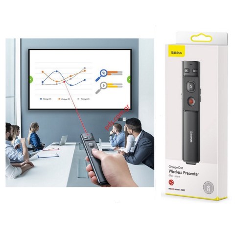 Τηλεχειριστήριο παρουσιάσεων Baseus ACFYB-0G με laser ασύρματο εως 100m Box