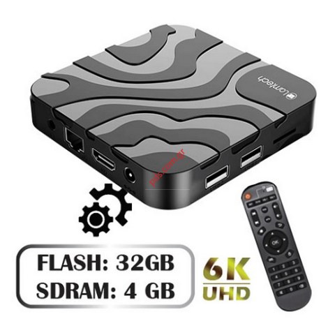 TV Box Android 12 Lamtech 6K (LAM023473) 4 GB RAM / 32 GB - HDMI, USB, Ethernet, Wi-Fi, Bluetooth Box