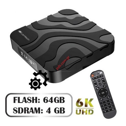 TV Box Android 12 Lamtech 8K (LAM023466) 4 GB RAM / 64 GB HDMI, USB, Ethernet, Wi-Fi, Bluetooth Box