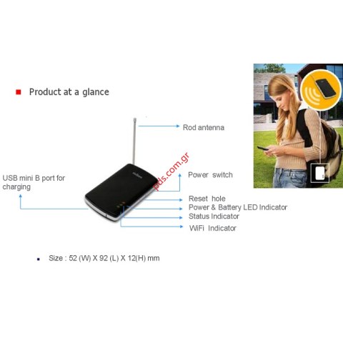 Ασύρματος ψηφιακός δέκτης τηλεόρασης Digital TV DVB-T Tivizen nano WLAN/WiFi (ΕΞΑΝΤΛΗΘΗΚΑΝ)