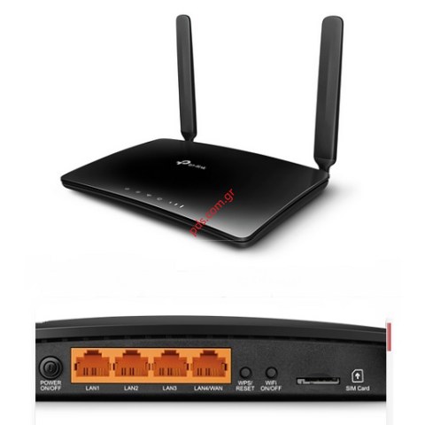 Mobile Router Modem 4G TP-Link TL-MR6400 v5.0, 300Mbps Wireless N LTE Black Box (ασύρματο δίκτυο 300Mbps με σύνδεση SIM 4G)