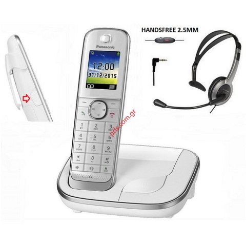 Digital cordless phone Panasonic KX-TGJ310GRW White ID CALLER ECO Color LCD Audio handsfree jack 2.55 Box Digital cordless phone Panasonic KX-TGJ310GRW White ID CALLER ECO Color LCD Audio handsfree jack 2.55 Box