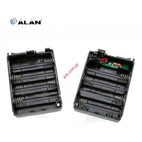 Κουτί μπαταρίας Alan Midland PBE42 CT180 12V για 8 μπαταρίες με υποδοχή φόρτισης για τον πομποδέκτη Alan Midland 42, CT145 κτλπ. (ΕΞΑΝΤΛΗΘΗΚΑΝ)
