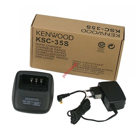 Γρήγορος επιτραπέζιος φορτιστής KENWOOD KSC-35S για μπαταρίες KNB45L/63/65/69fast, walkie TK 3201, KNB45L Box.