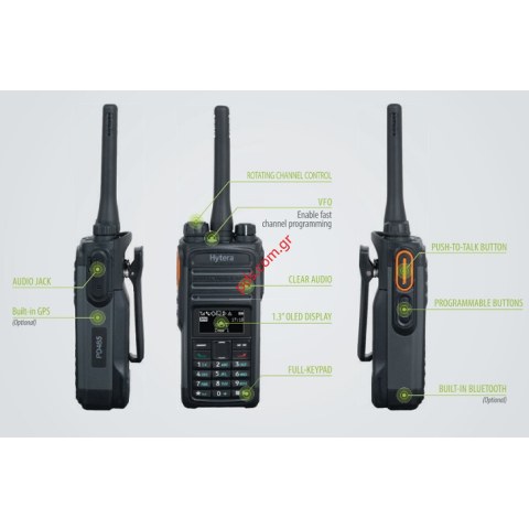 Φορητός ψηφιακός πομποδέκτης Hytera UHF PD-485 DMR 5W LCD Profesional series